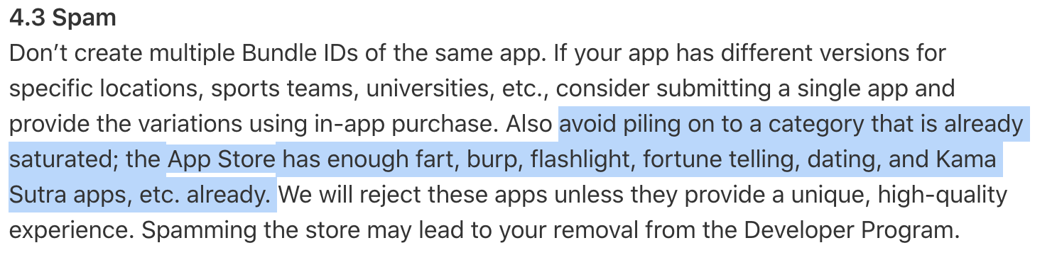 No more fart apps