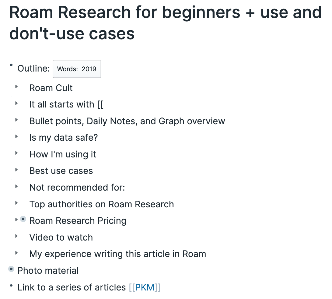 Roam Research: thinking by writing
